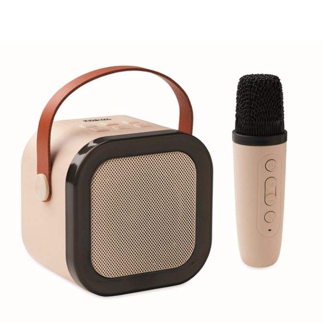 Set karaoke con altoparlante stile vintage con luci LED e microfono