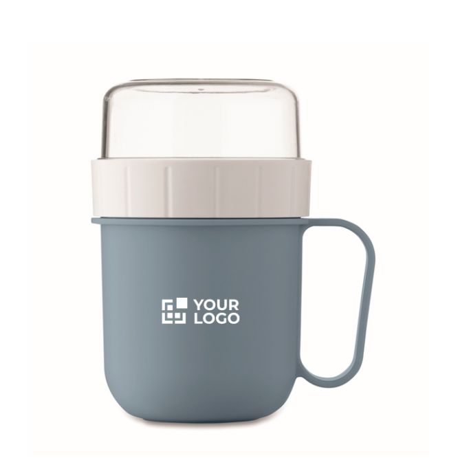 Tazza da asporto per colazione con 2 scomparti separati 450ml