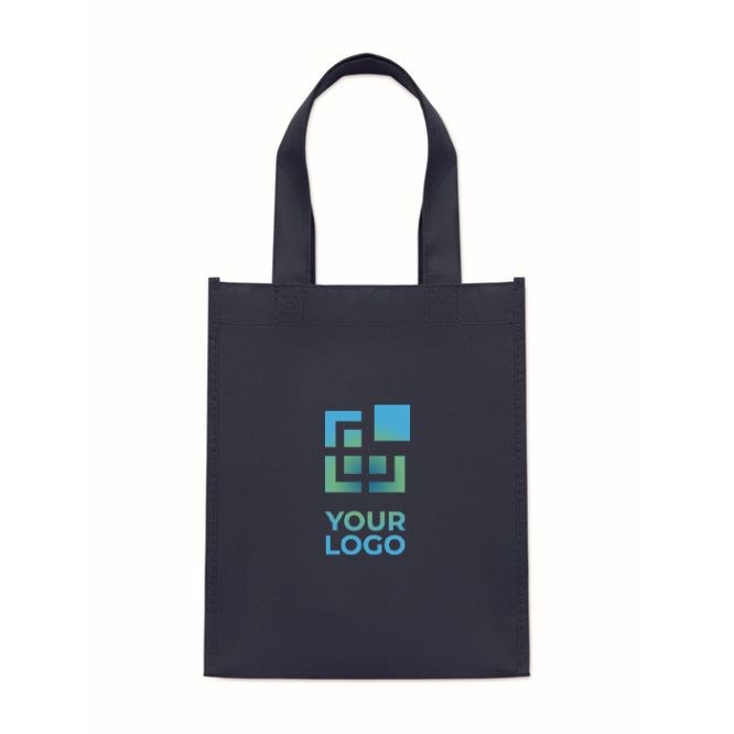 Piccola borsa in RPET in vari colori con fondo a soffietto 80 g/m2