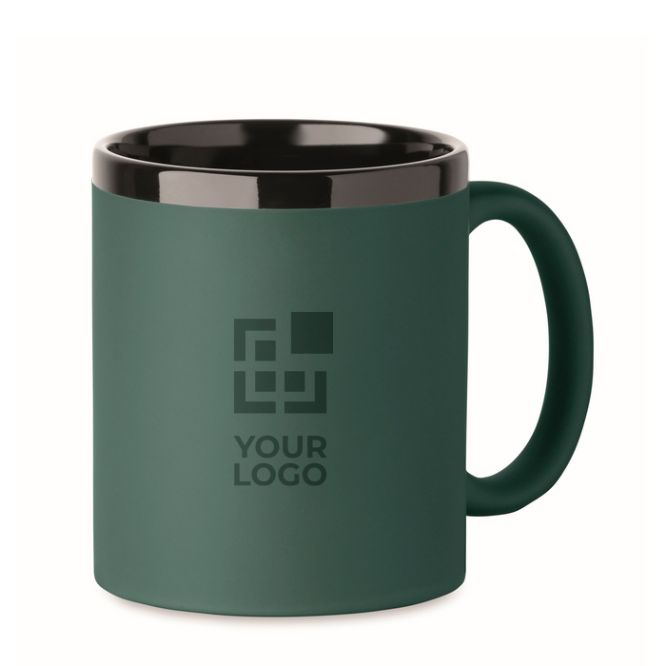 Tazza in ceramica con rivestimento soft-touch colorato 300ml