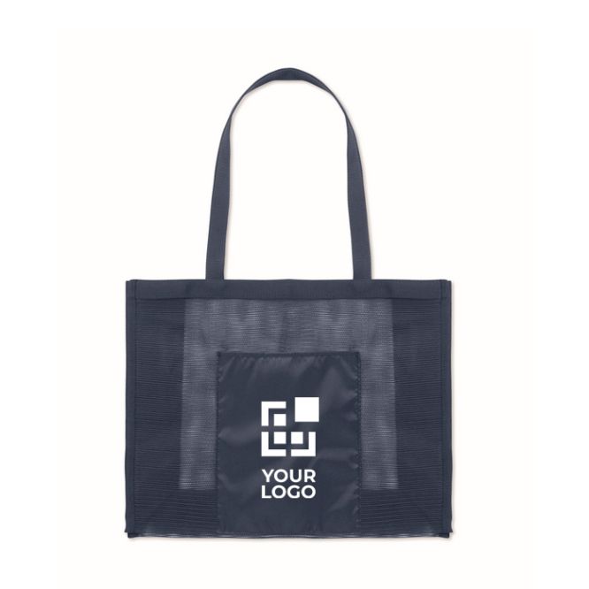 Borsa shopper in rete RPET con tasca frontale 20 L