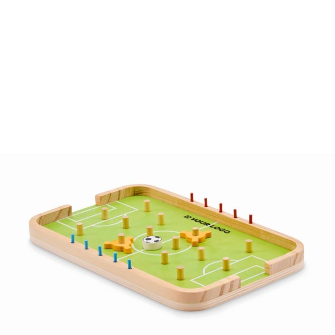 Gioco di calcio in legno con giocatori e accessori