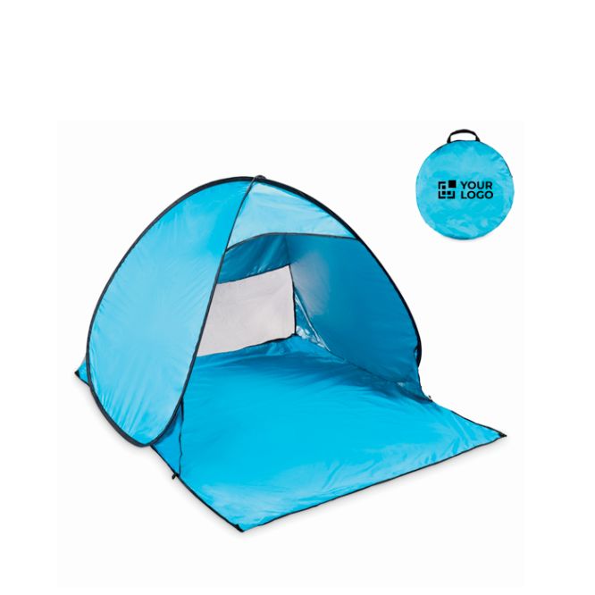 Tenda da spiaggia in poliestere 190T leggera con ganci e custodia