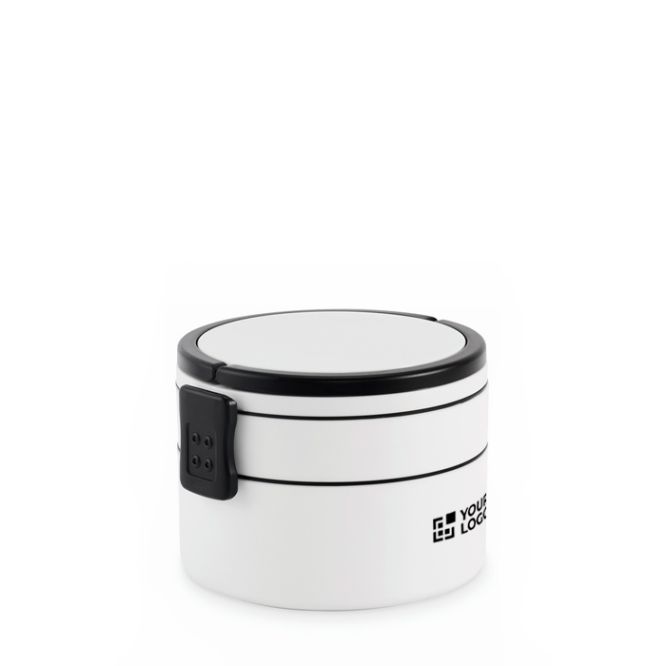 Portapranzo rotondo a due piani da 250/700 ml con manici