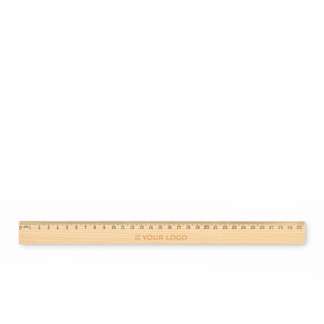 Righello in legno di pino 30 cm con doppia scala