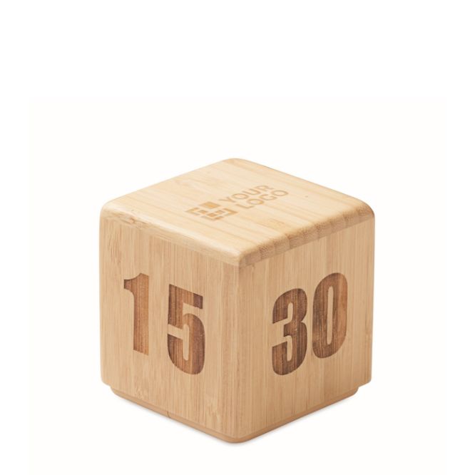 Timer in bambù con conto alla rovescia digitale