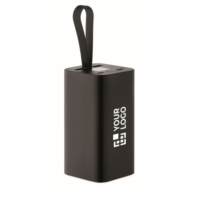 Power bank in alluminio riciclato con indicatore digitale 20.000 mAh