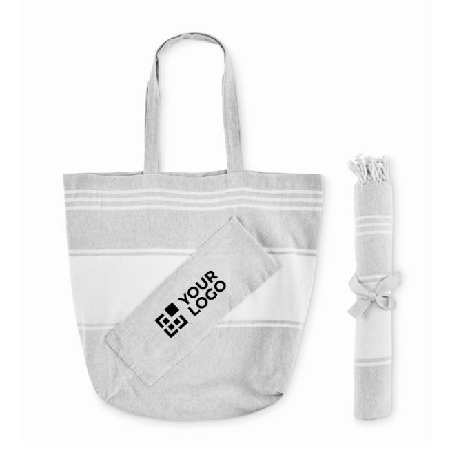 Set asciugamano hammam e borsa da spiaggia 180 g/m²