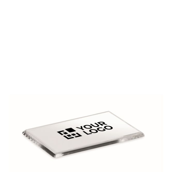 Portafoto magnetico rettangolare in acrilico per frigorifero