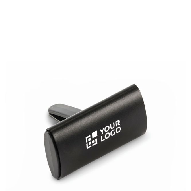 Astuccio per profumatore auto con coperchio in alluminio e clip