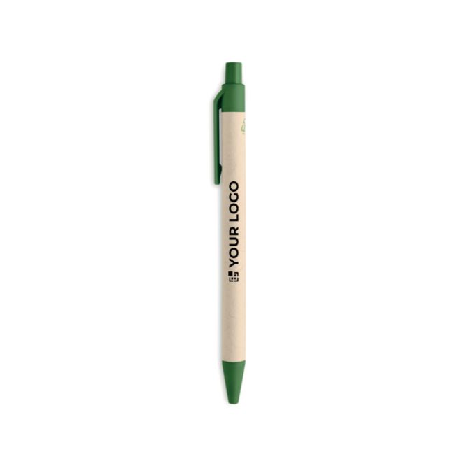 Penna ecologica con clip e punta colorata color blu