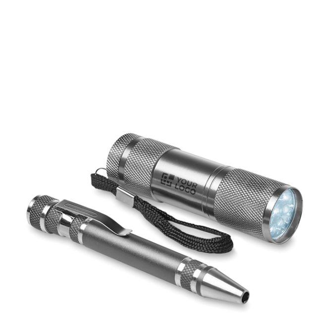 Set da regalo con lanterna e penna