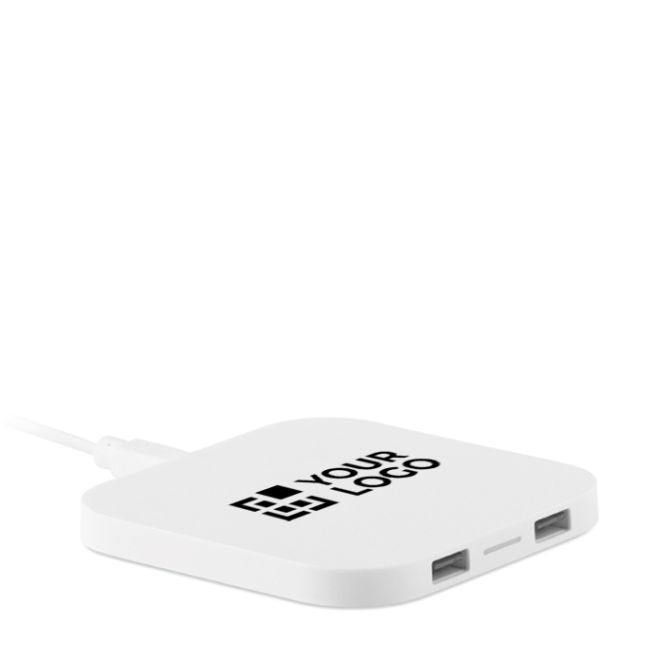 Caricatore wireless di design per cellulari colore bianco
