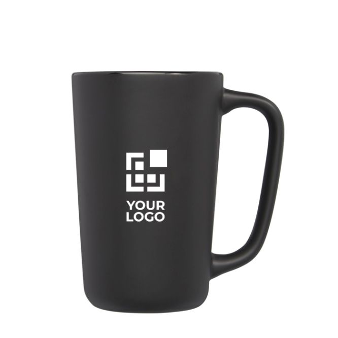 Tazza in ceramica con finitura esterna opaca vista area di stampa