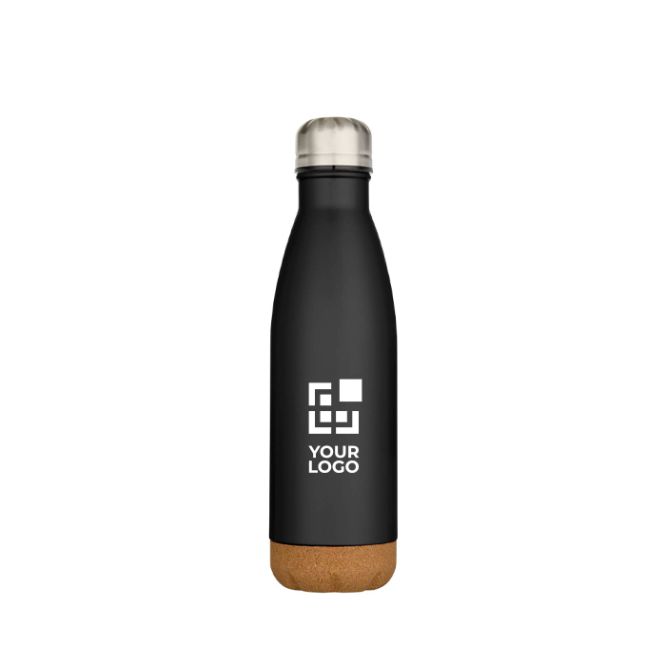 Borraccia in acciaio inox a doppia parete con base in sughero 500ml
