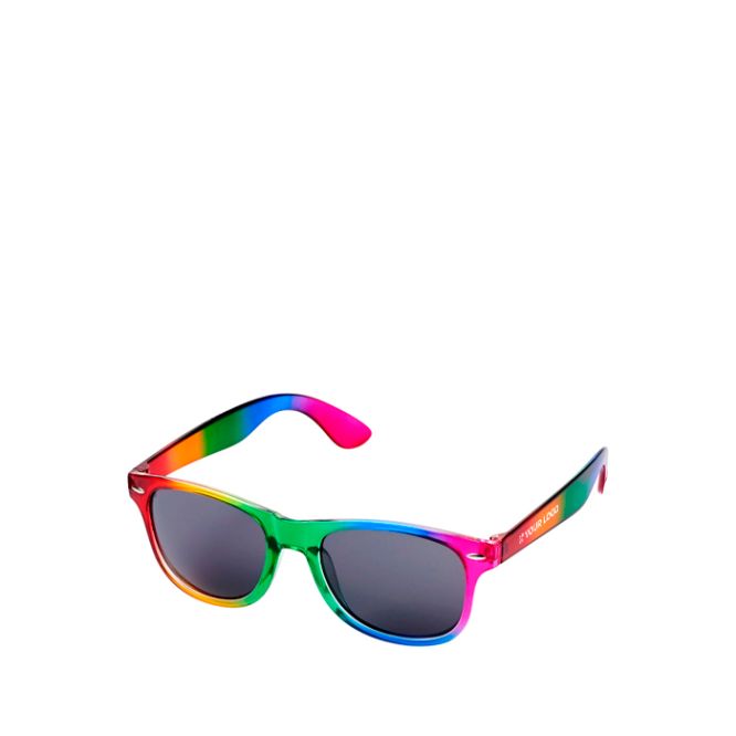 Occhiali da sole retrò con colori arcobaleno e protezione UV400