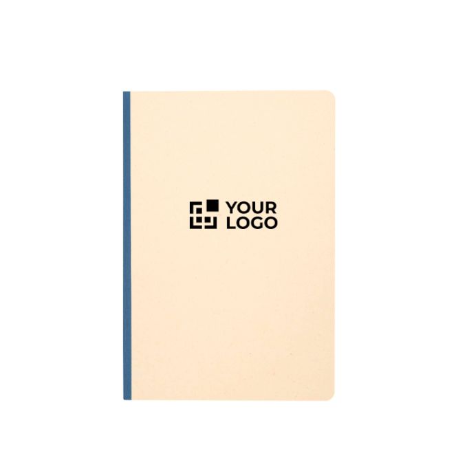 Taccuino con copertina morbida in canna da zucchero e RPET A5 a righe