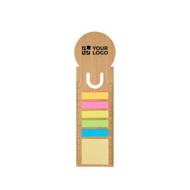 Note adesive piccole e grandi colorate con righello misuratore