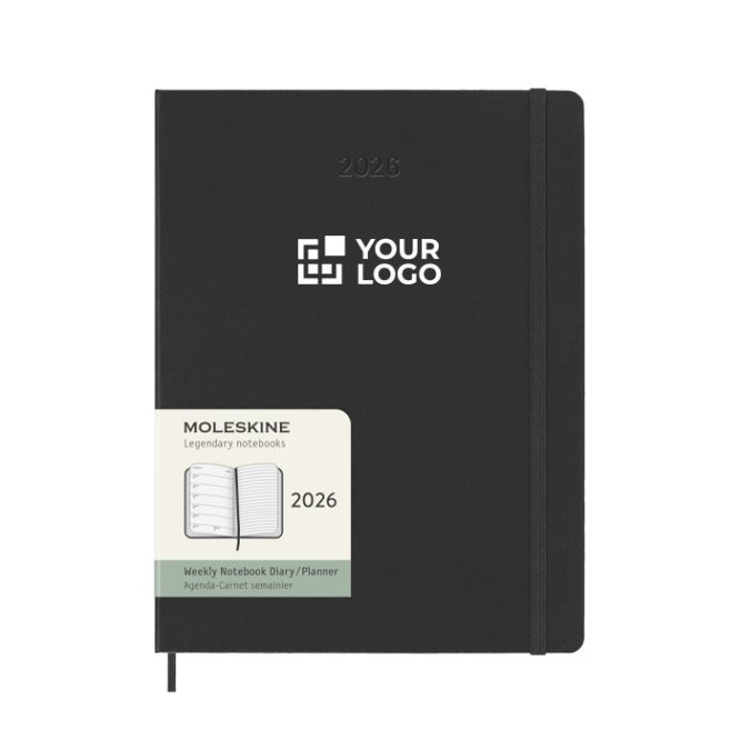 Agenda settimanale grande con chiusura elastica e copertina rigida Moleskine