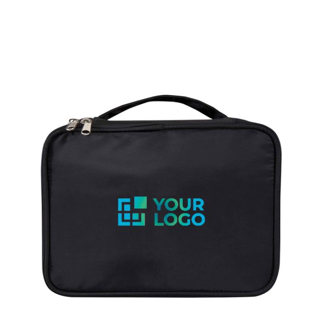 Borsa organizer per trucco in poliestere riciclato con zip