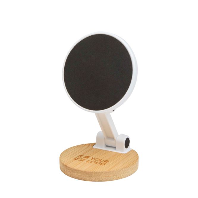 Supporto pieghevole magnetico per telefono con base in bambù