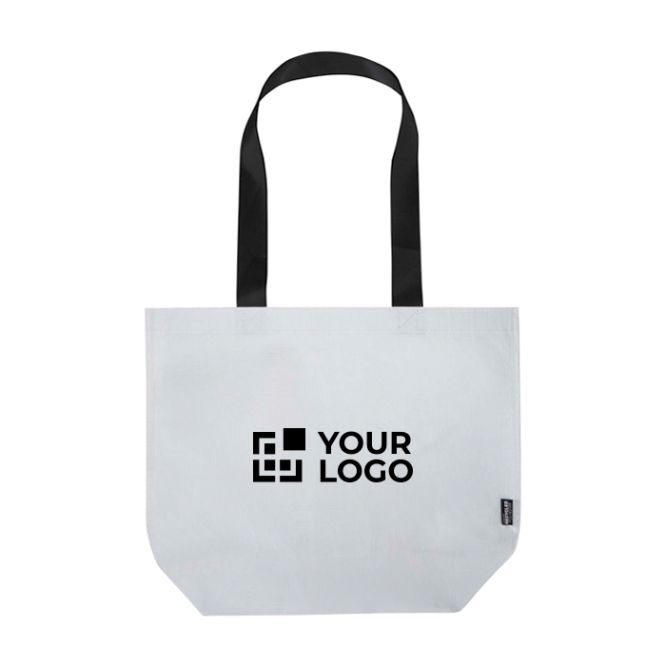 Borsa tote in plastica riciclata laminata doppio strato impermeabile 18L 150 g/m²