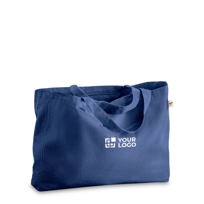 Borsa in cotone grande con manici lunghi più colori 280g/m²