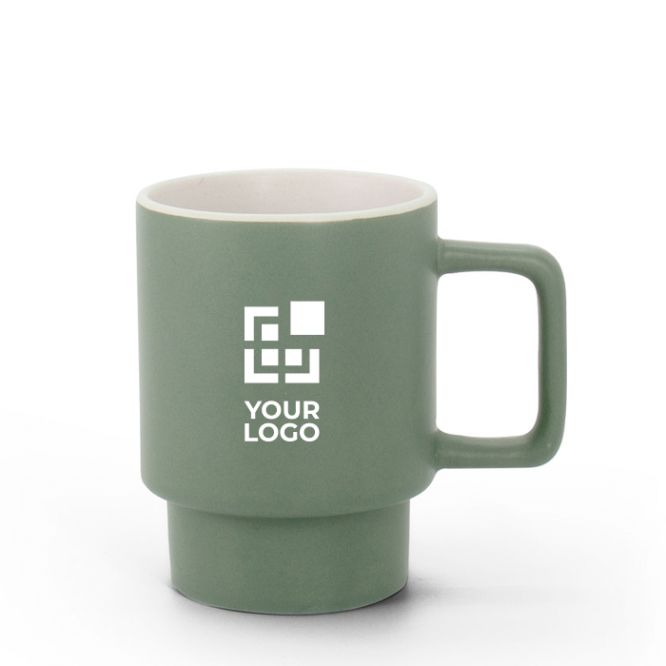 Tazza in ceramica con finitura opaca e scatola regalo kraft 330 ml