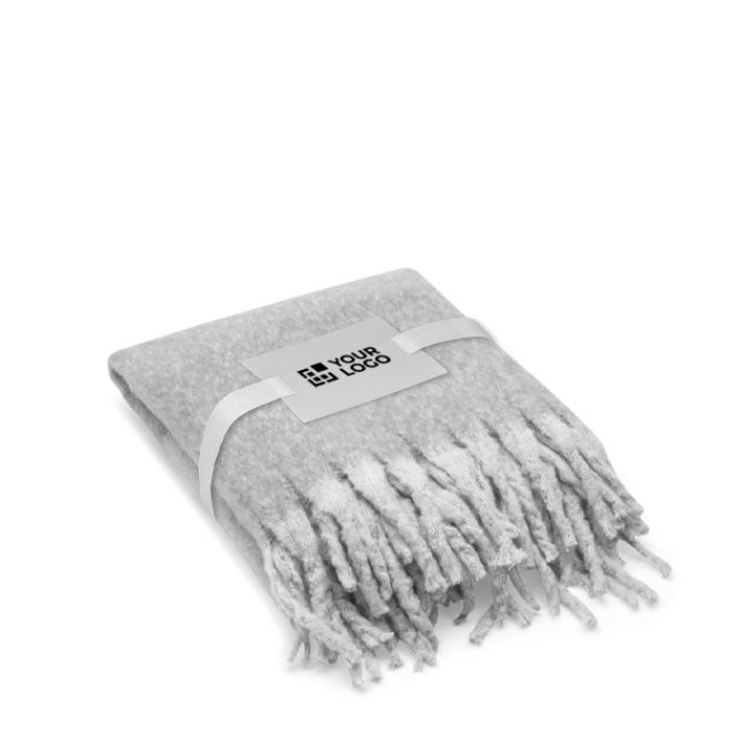 Coperta in poliestere riciclato effetto morbido tipo mohair 300g/m2