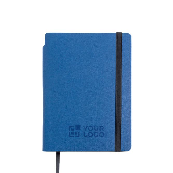 Blocco A5 in pelle sintetica riciclata con copertina flessibile, pagine lisce