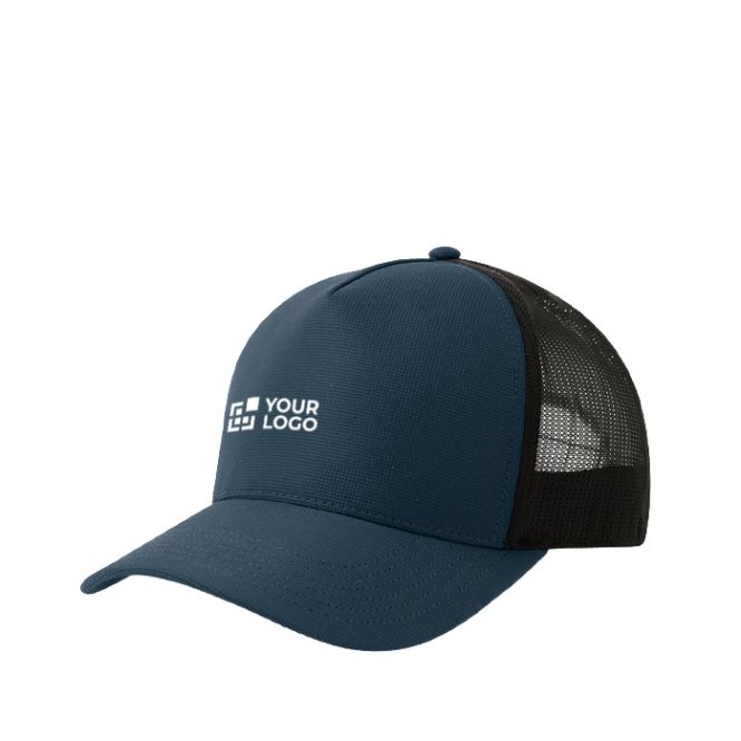 Cappellino trucker ecologico a 5 pannelli con protezione solare UPF50