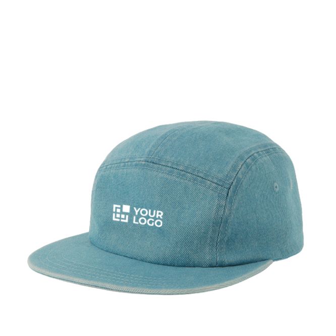 Cappellino stile camper a 5 pannelli non strutturato con visiera piatta