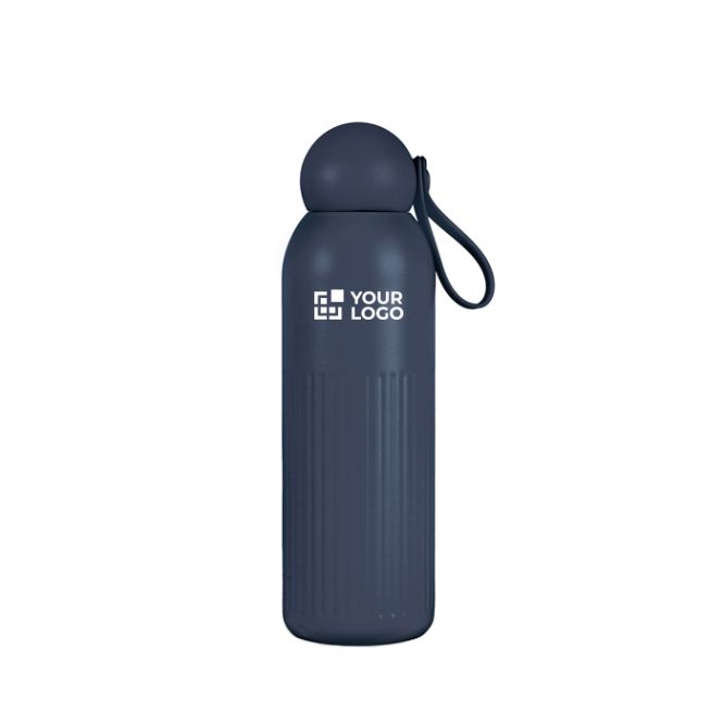 Bottiglia termica in acciaio con tappo tondo e manico 500 ml