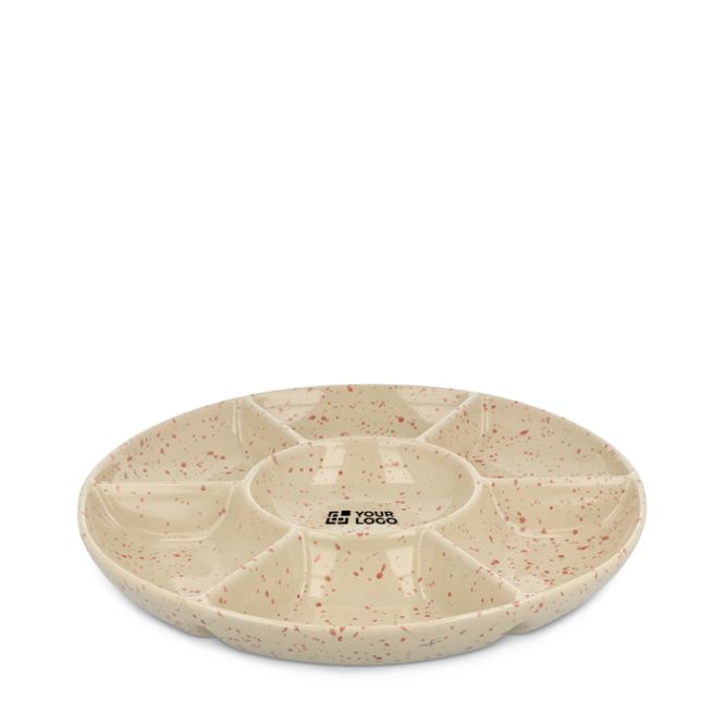 Piatto in ceramica artigianale con design a schizzi Sagaform