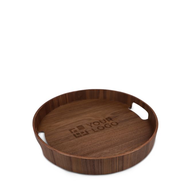 Vassoio bicolore in legno certificato con maniglie integrate