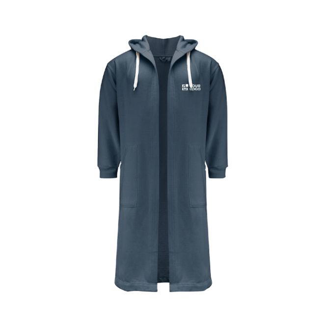 Accappatoio in cotone e poliestere con cappuccio regolabile taglia S/M