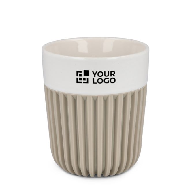 Tazza in porcellana prodotta in Europa con fascia isolante 280 ml