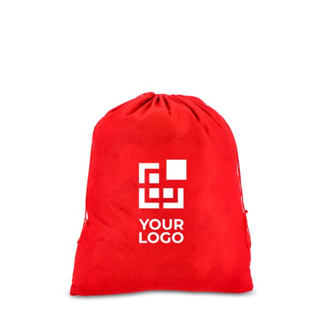 Grande sacchetto regalo in feltro con cordoncini coordinati