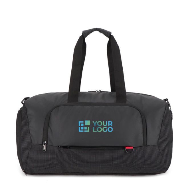 Borsa da viaggio in jacquard e PU con scomparto scarpe