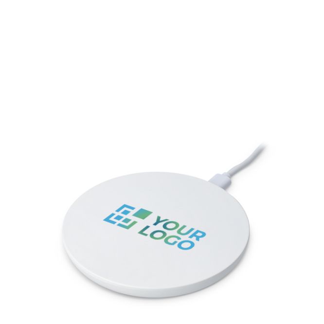 Caricatore bianco circolare con indicatore LED alla base 15 W