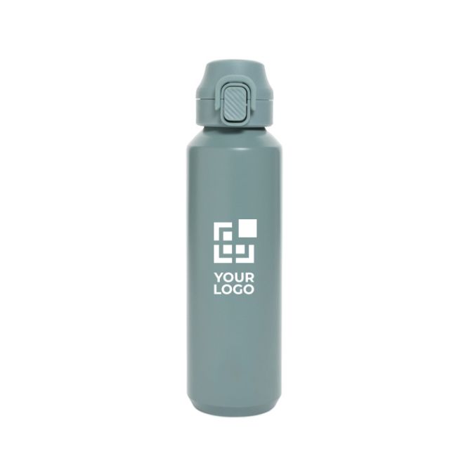 Borraccia sportiva acciaio riciclato tappo bloccabile antigoccia 600ml