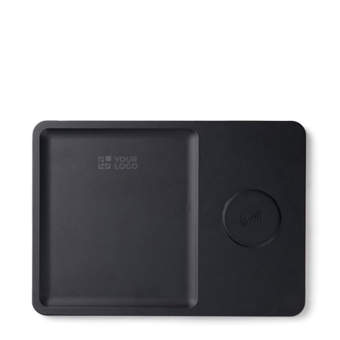 Caricatore wireless da scrivania ecologico con vassoio organizer