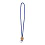 Lanyard su misura tubolare poliestere e dettaglio circolare in bambù