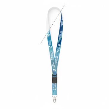 Lanyard poliestere su misura con fibbia sganciabile prodotto in UE