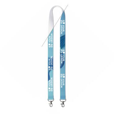 Lanyard su misura in poliestere con 2 moschettoni per sublimazione
