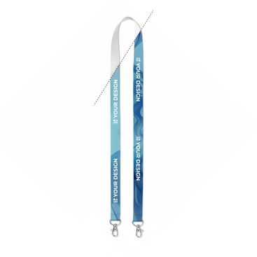 Lanyard su misura in RPET con due moschettoni o clip