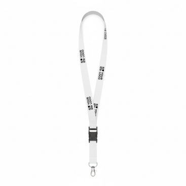 Lanyard su misura sganciabile in poliestere con moschettone o clip