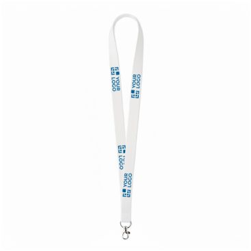 Lanyard su misura realizzato in cotone organico con moschettone
