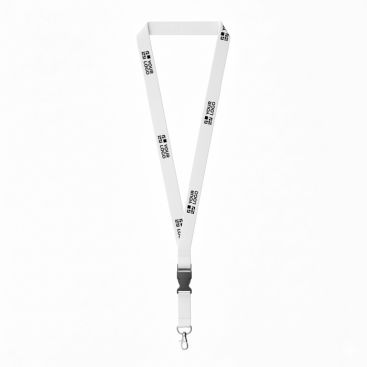 Lanyard su misura sganciabile in cotone organico con moschettone