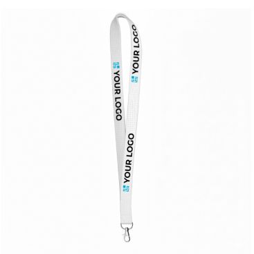 Lanyard su misura realizzato in amido di mais con moschettone